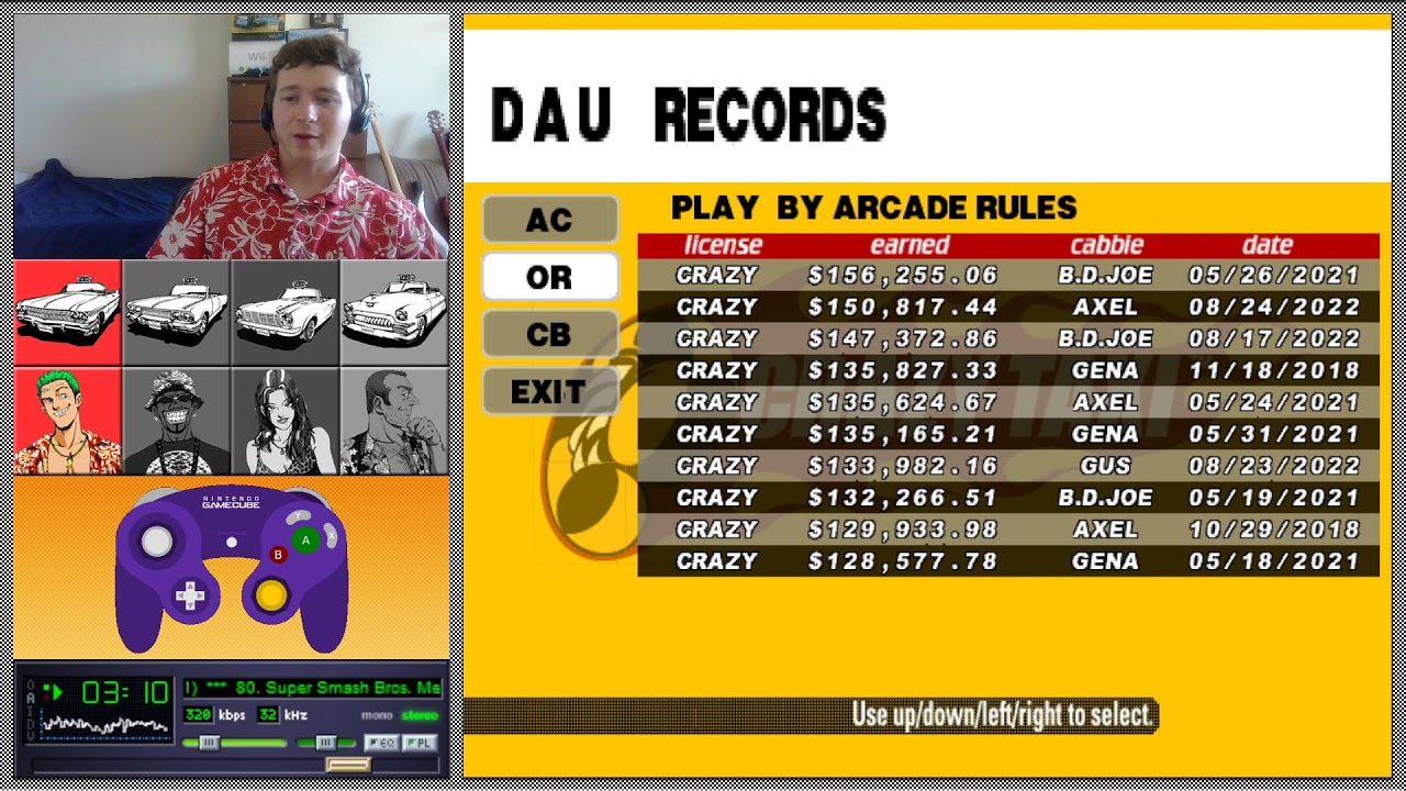 Crazy Taxi #90 - Original - Axel - $150,817.44 - 227 Customers