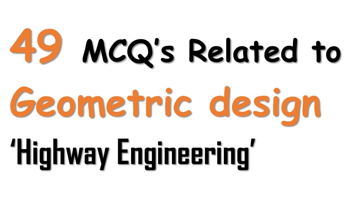 SSC JE 2026 | MCQ's for Geometric design | Highway Engineering | Civil Engineering