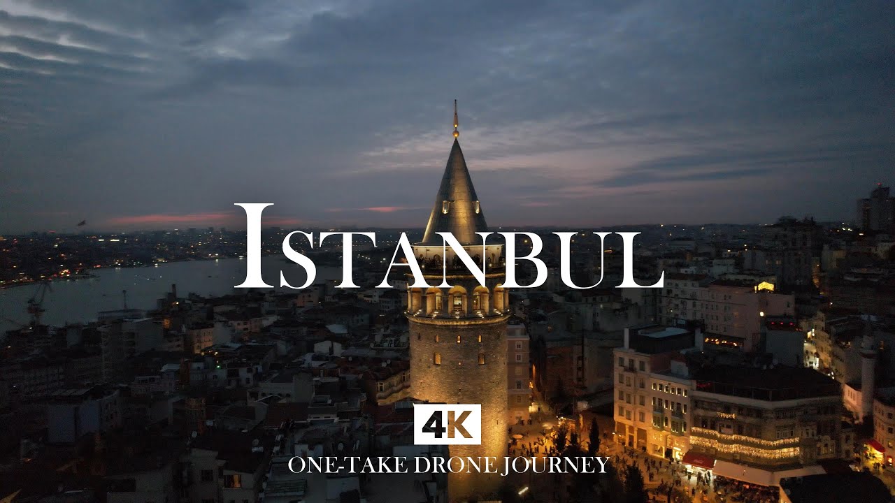 ISTANBUL in 4K &ndash; OTTOMAN VIBES MUSIC - Galata Tower at Blue Hour | Calm Piano & Timeless Night Mood