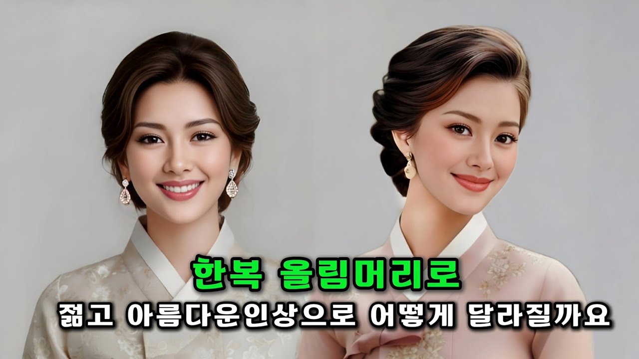 젊고 아름다운 인상으로 완성하는 한복올림머리 #혼주올림머리 #어려보이는혼주머리 #혼주헤어 #얼굴형보완