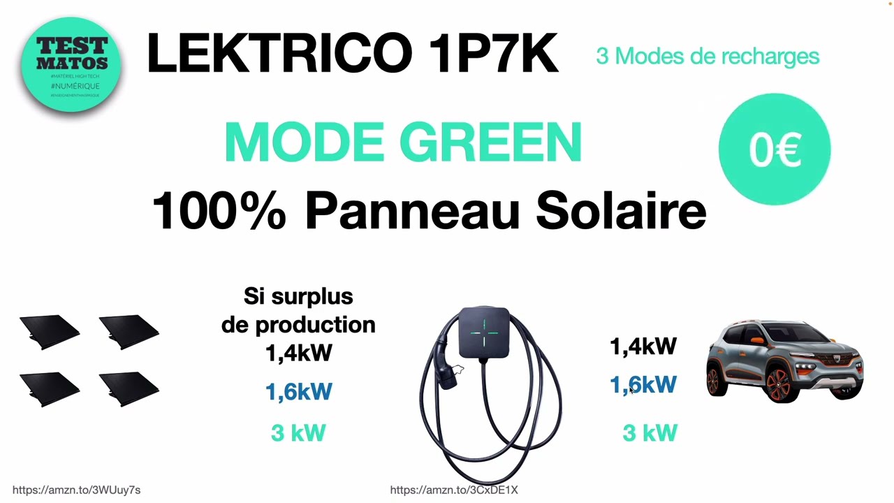 Lektrico La borne de recharge intelligente compatible surplus solaire pour 700&euro;