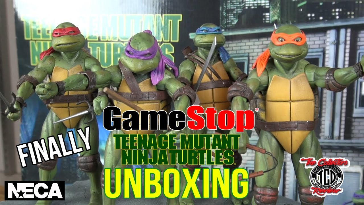Unboxing TMNT NECA Gamestop Exclusives Set Review