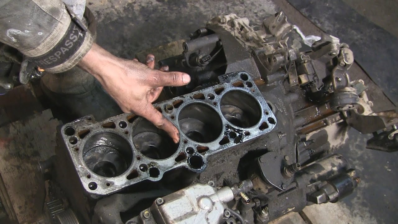 1.9 turbo diesel AFN снимаем головку блока цилиндров часть 5