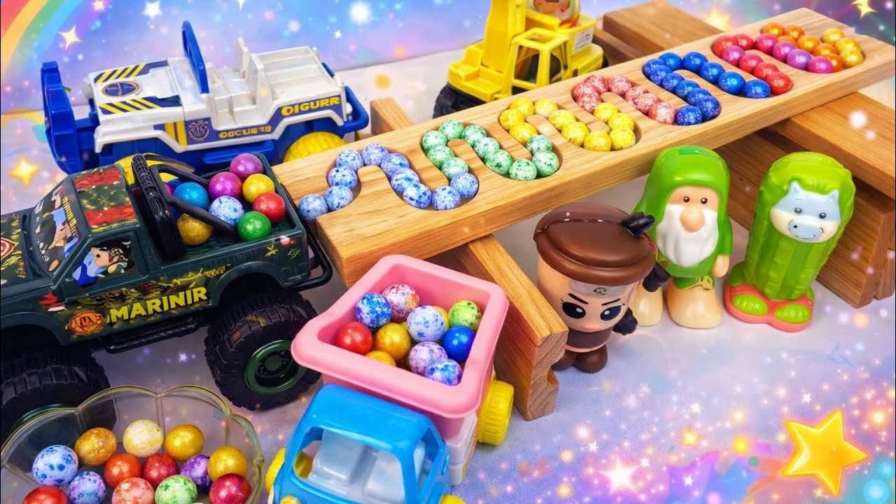 Rainbow Marbles Compilation | Fun Learning Video for Kids💕💕