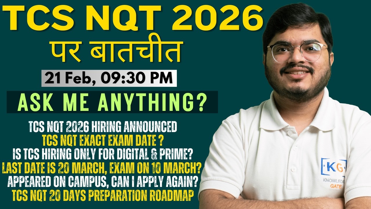 TCS NQT 2026 Full Details | Exam Pattern, Syllabus, Registration, Exam Date, PYQs (Ask Me Anything?)
