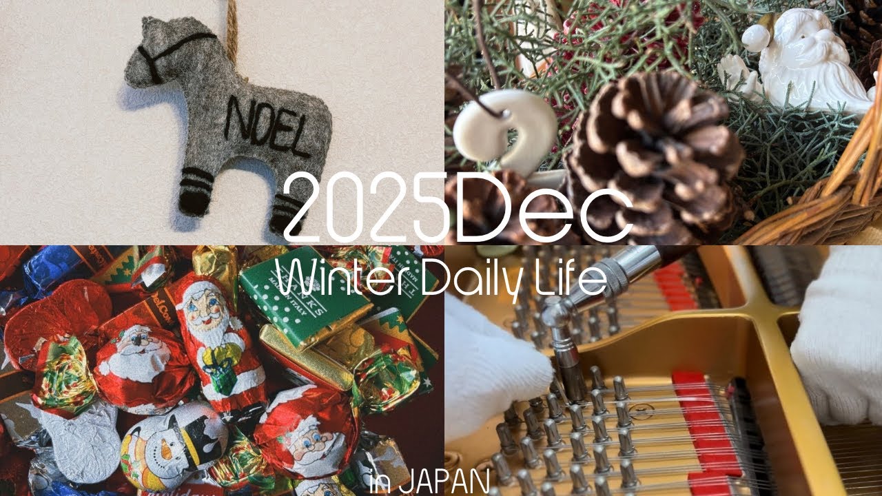 【Vlog】冬のキリトリ{Xmas decoration/garden/calender/tuning｝