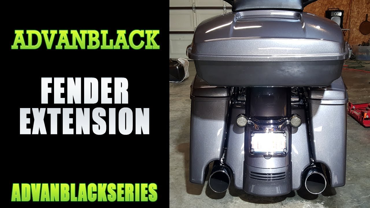 ADVANBLACK FENDER EXTENSION FOR STRETCHED SADDLEBAGS HARLEY DAVIDSON