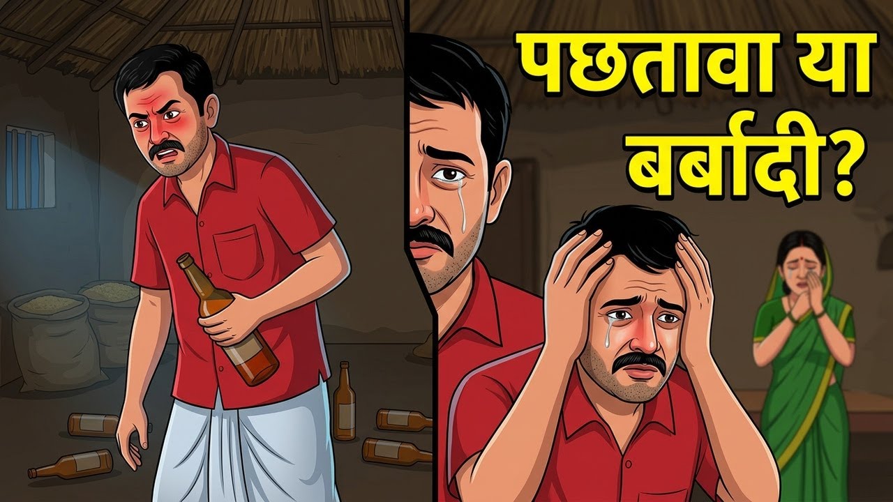 शराबी पति | Sarabi Pati | Hindi Kahaniya | Emotional Cartoon Story | Moral Story | Sad  Story