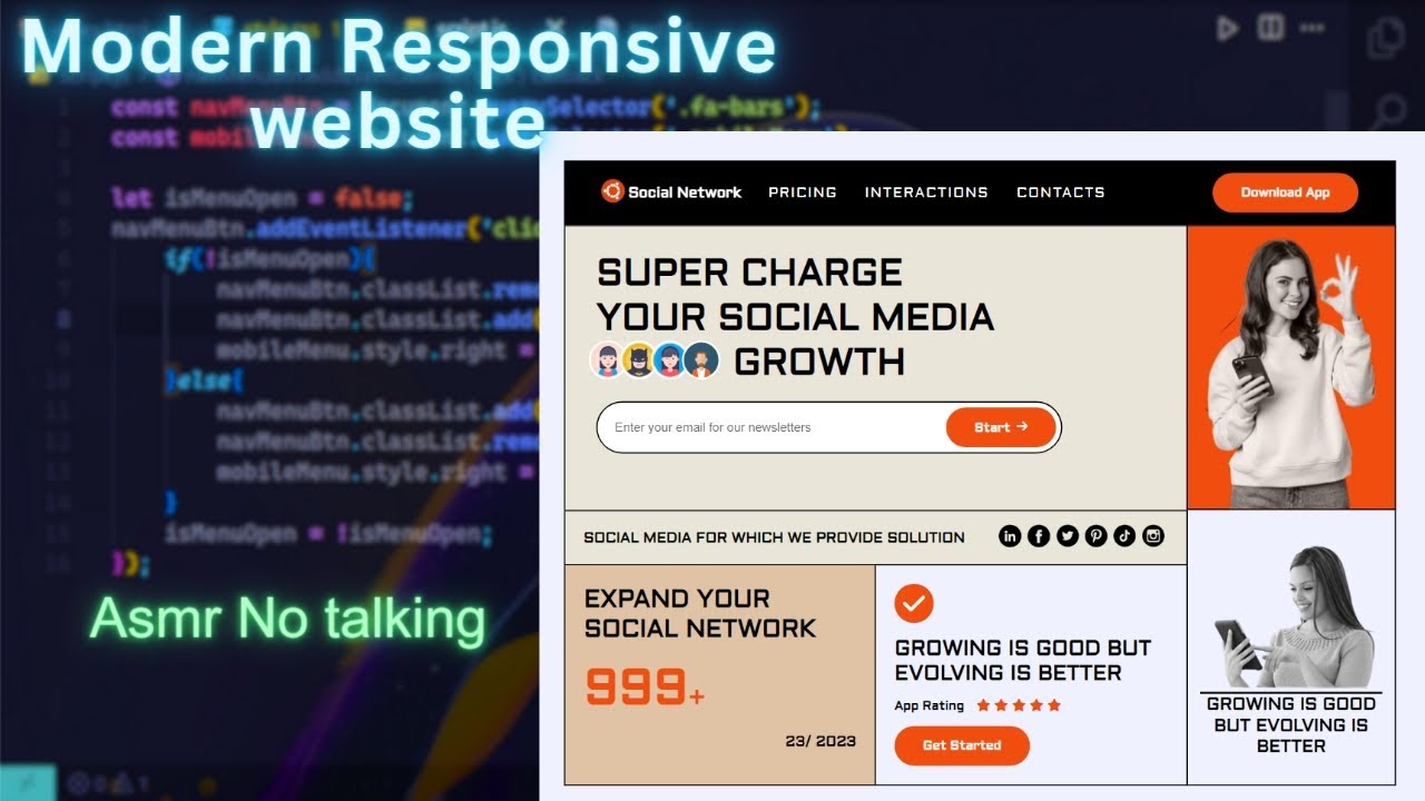 How to create a Modern Grid Website from scratch. #programming #asmr