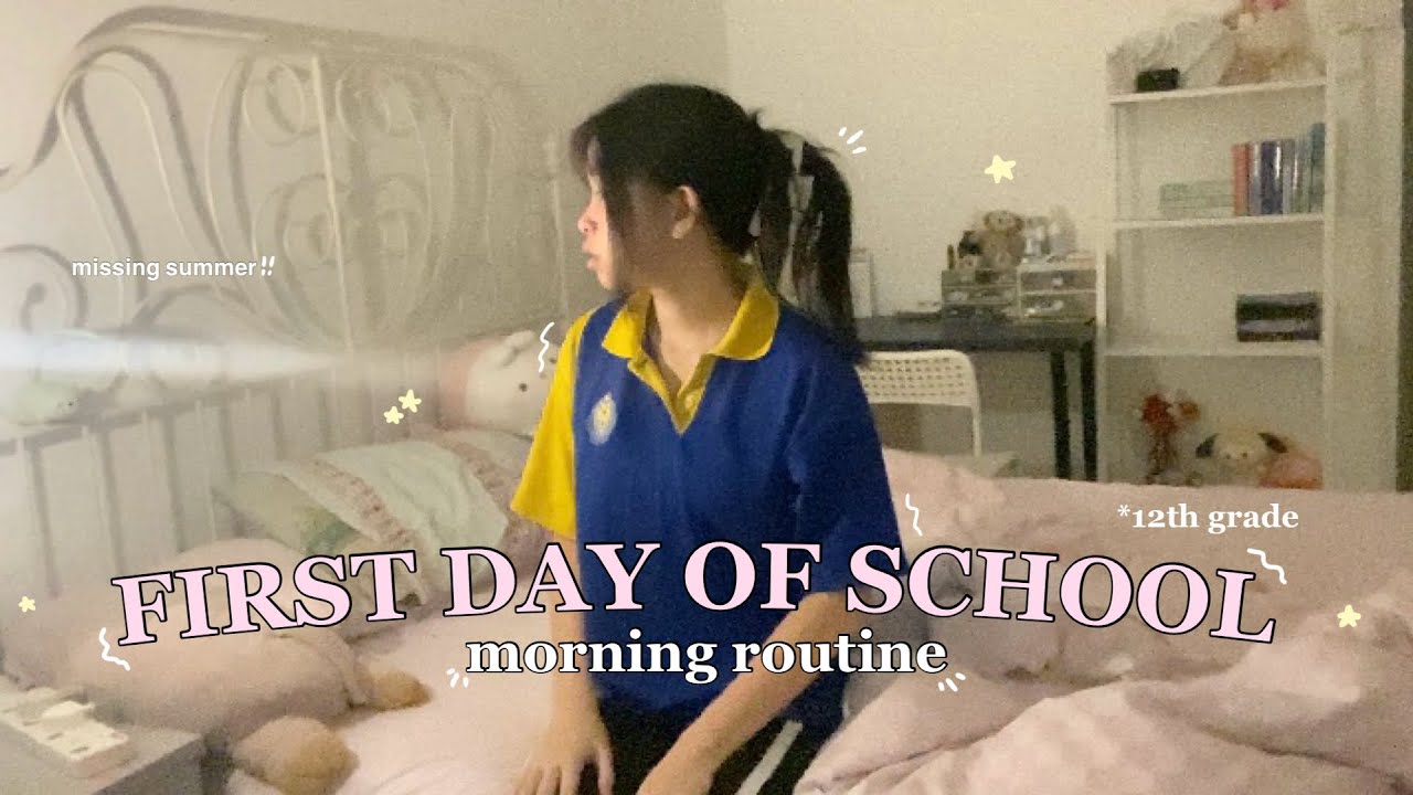 FIRST DAY OF SCHOOL GRWM *12th grade 👩🏻‍🎓