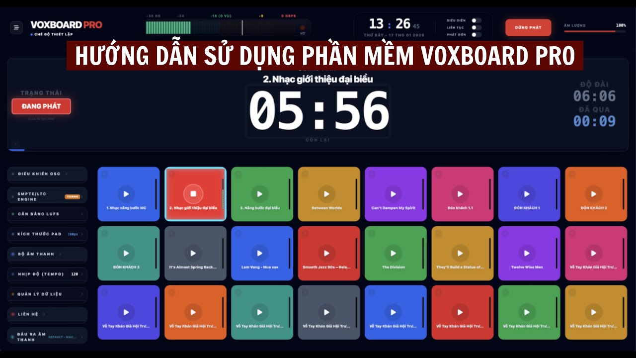 Voxboard Pro - Hướng dẫn sử dụng phần mềm Voxboard Pro - P1