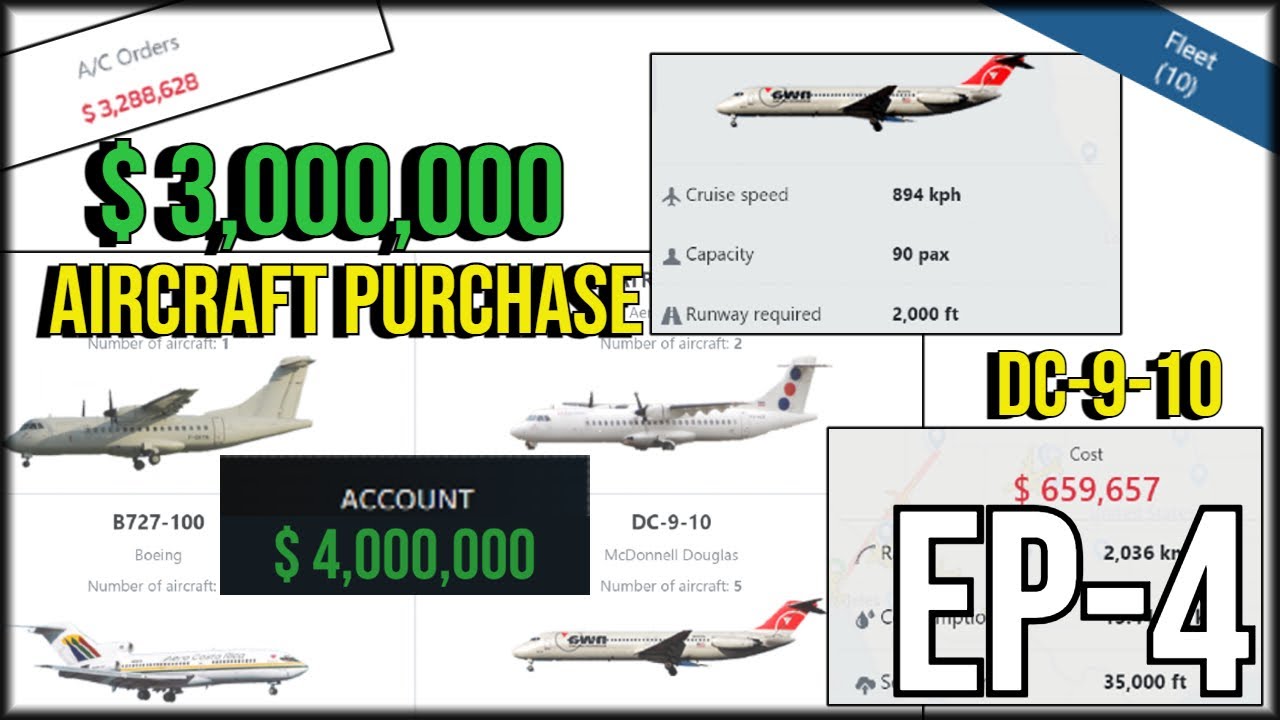 EP-4 $3 Million Domestic Fleet Expansion | Zero to Billion $ Series | Airline Manager 4