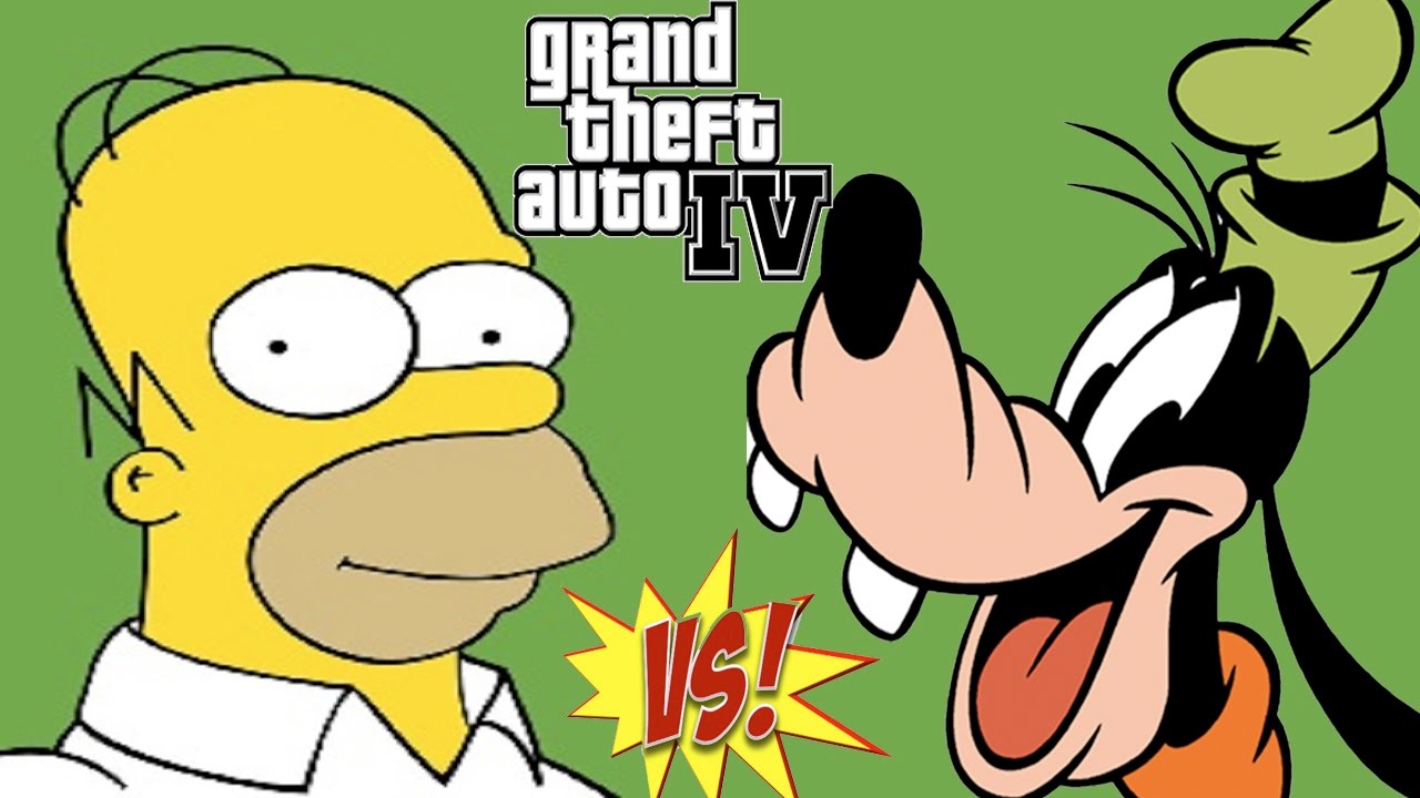GOOFY VS HOMER SIMPSON - GREAT BATTLE
