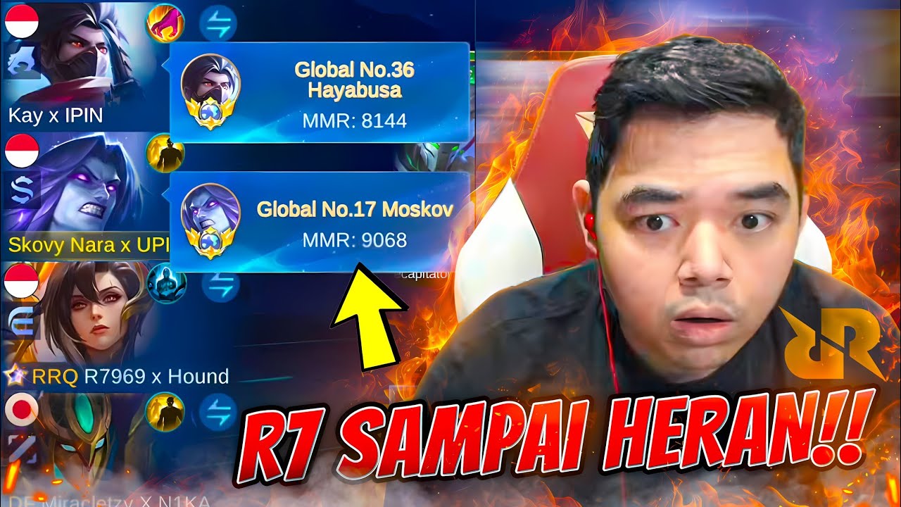 R7 KAGET !! Duo Top Global Join Mabar! Reaksi R7 Melihat Moskov Gendong Di Late Game!!☠️💀 ~ MLBB