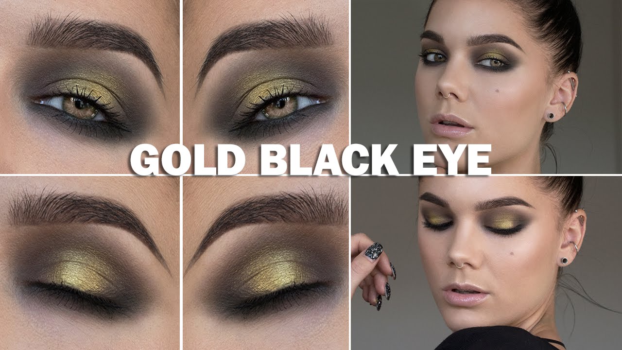 Gold Black Eye (with subs) - Linda Hallberg Makeup Tutorials