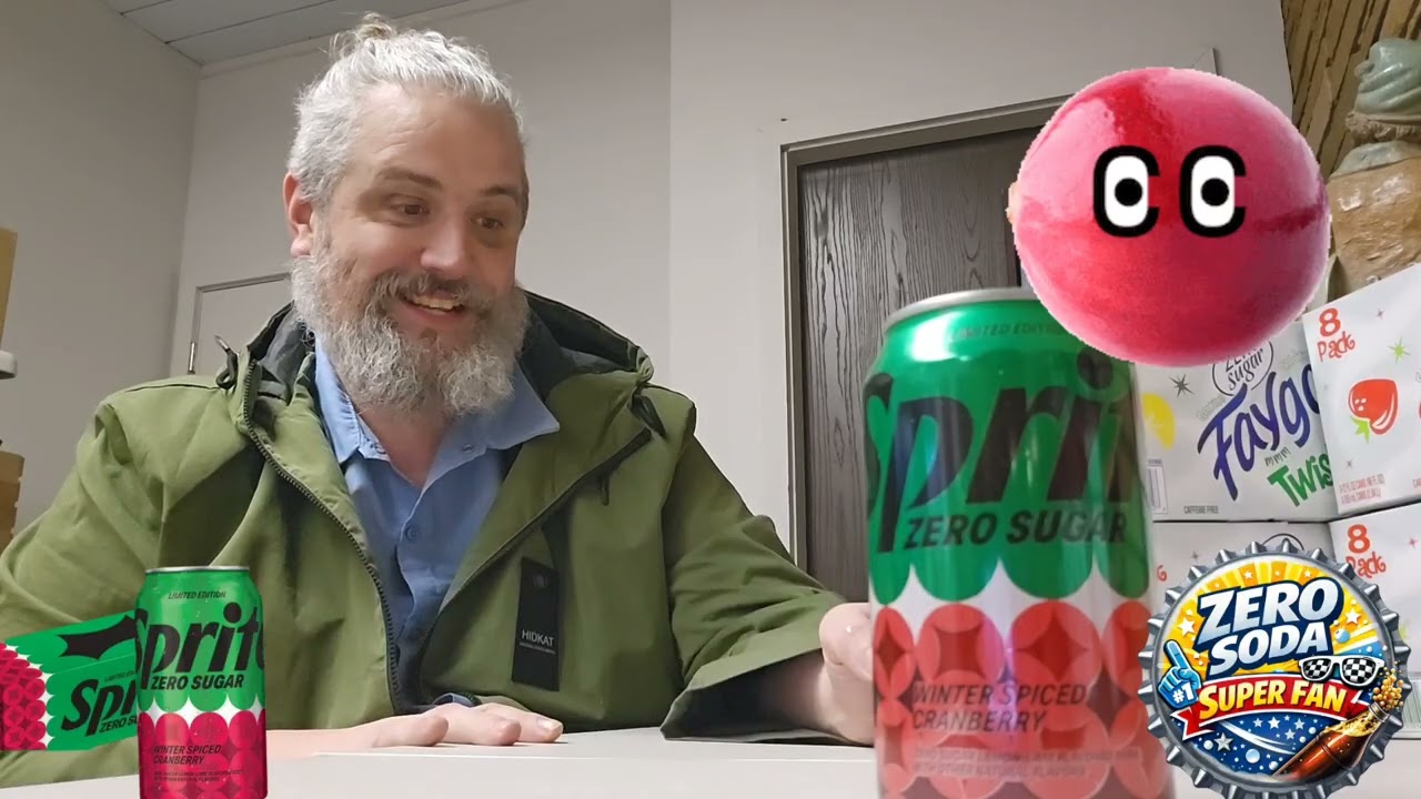 Zero Soda Super Fan Sips, Slams, & rates Sprite Zero Sugar Winter Spiced Cranberry Soda 