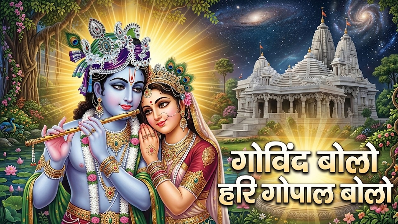 🌸 Govind Bolo Hari Gopal Bolo | Radha Krishna Bhajan | Positive Energy & Peaceful Music