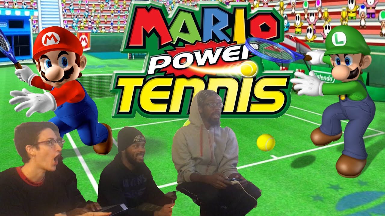 Mario Power Tennis  4 Players Sets of Doubles!