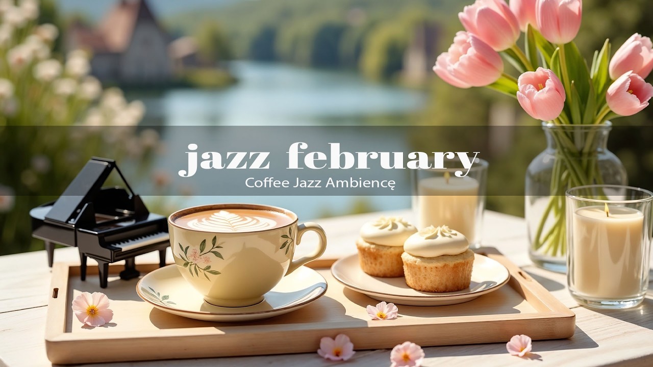 Cozy Jazz Cafe February 2026 🌿 Tranquil Outdoor Ambience with Gentle Jazz for Relax & Study