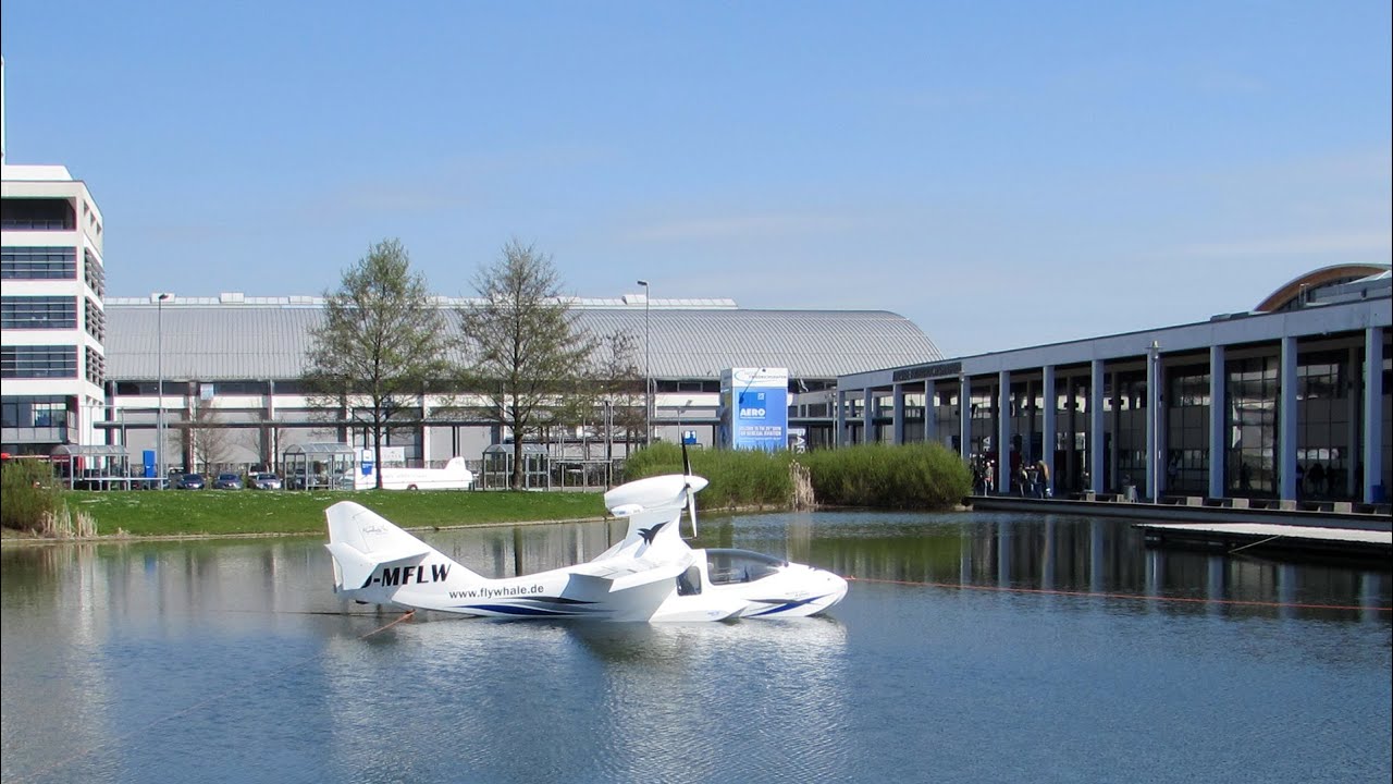 Flywhale two-seater amphibian aircraft at Aero Friedrichshafen 2017