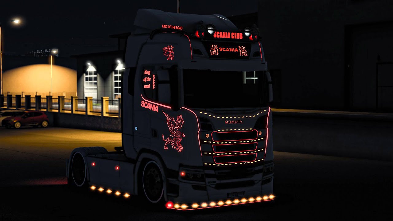 Işıklı Scania S Modifiyesi | Euro Truck Simulator 2 | 1.40