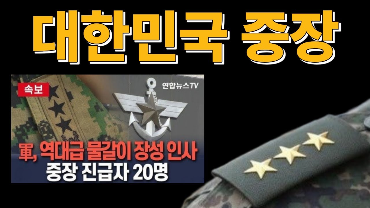 대한민국 중장, 뭐 하는 사람들인가요?