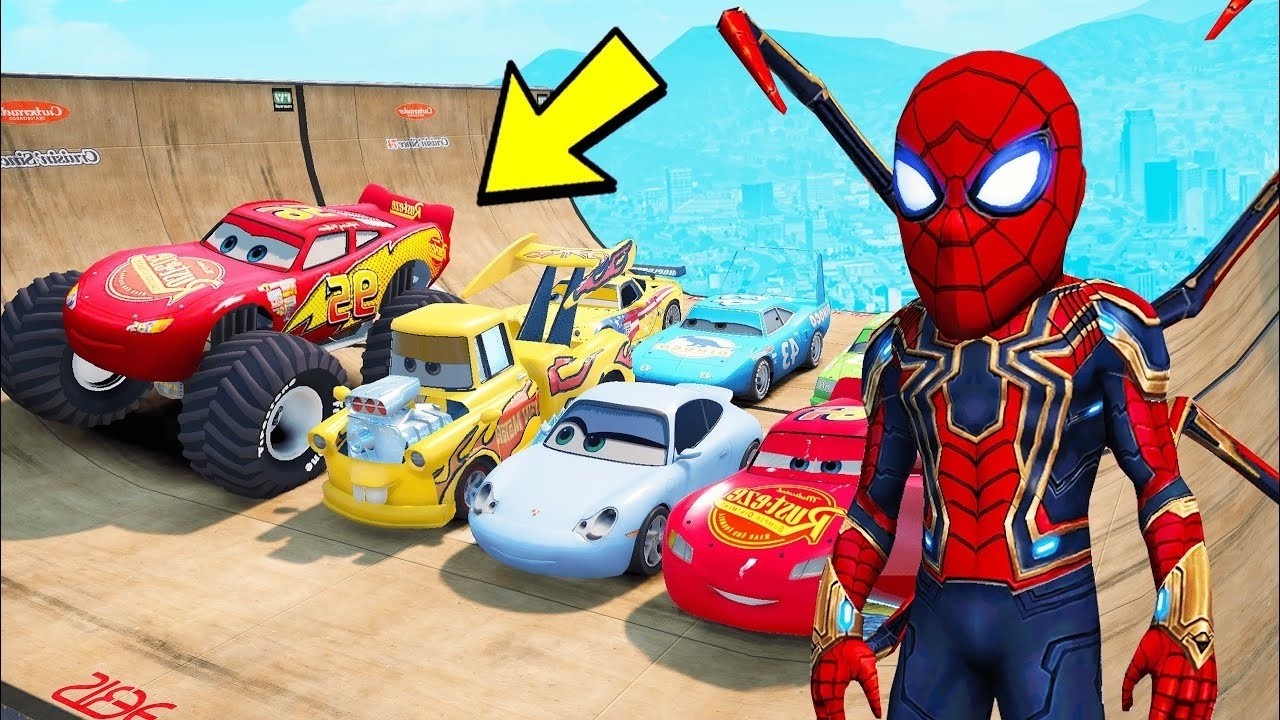 GTA V Superheroes Crazy Race Challenge with Super Cars | GTA 5 Spiderman Car Stunt Race