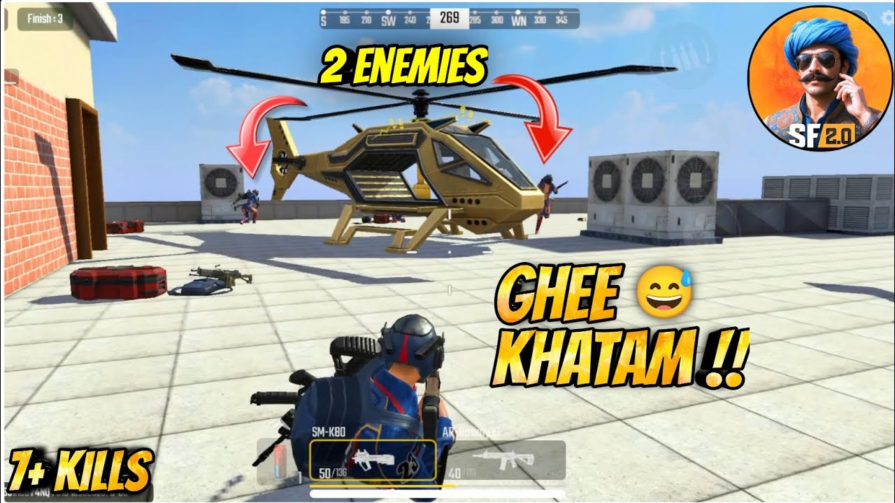 1v4 Ghee Khatam 😎 Solo Vs Squad Domination || ScarFall 2.0