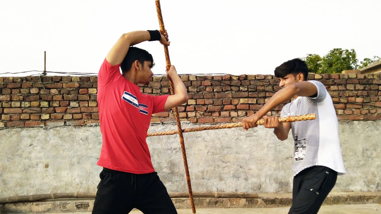 लाठी से लड़ना सीखे 🔥 Learn how to fight with a bostaff - Make your enemy dead