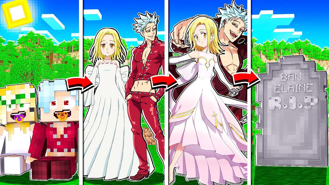 CICLO DE VIDA DO BAN E DA ELAINE no Minecraft *Nanatsu no Taizai*