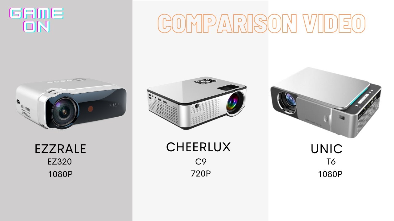 Ezzrale EZ320 Vs Cheerlux C9 Vs Unic T6 mini smart projector comparison!!
