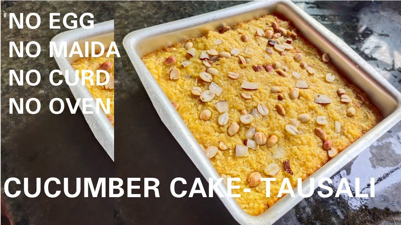 Goan Cucumber Cake- Tausali Recipe, Thoushyache Mandos, Kakdicha Sadan, Rava Cucumber Jaggery Cake