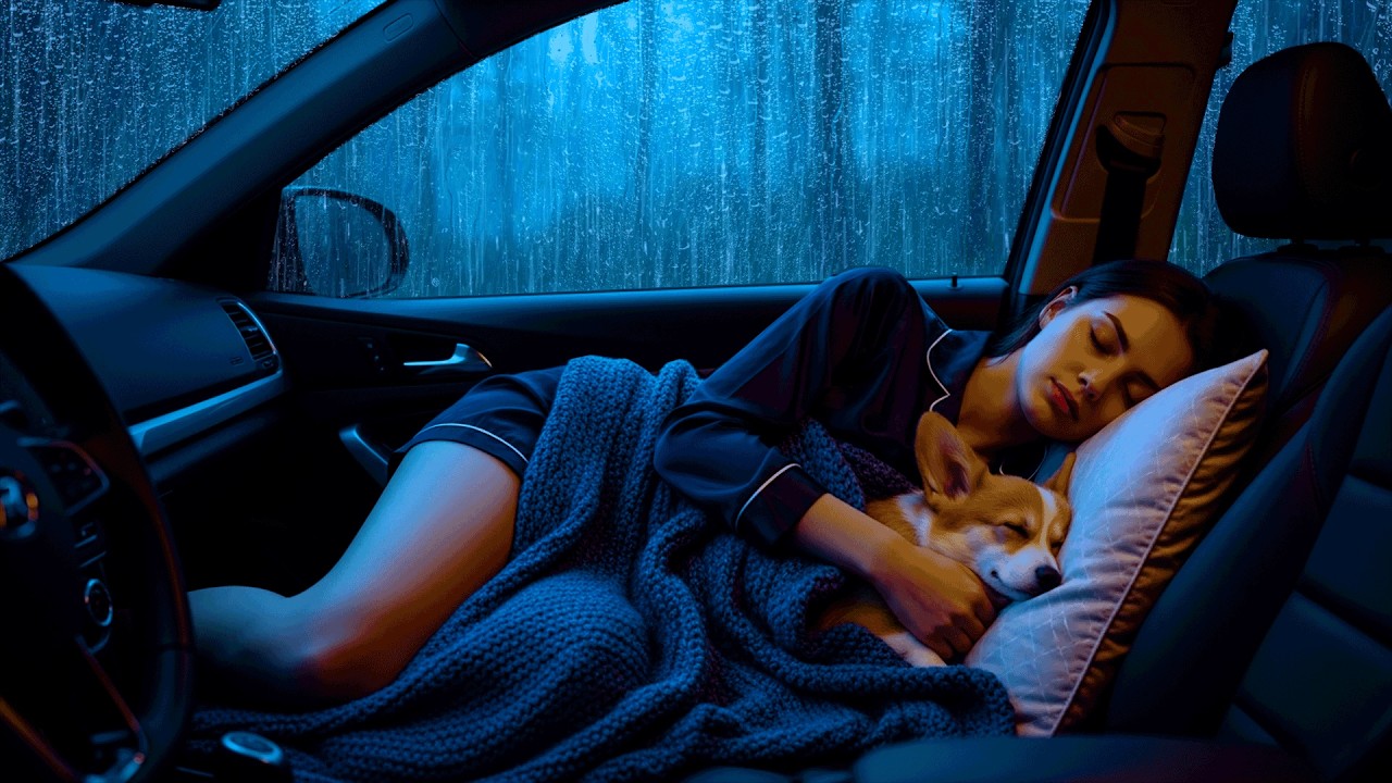Chuva e Trovões no Carro Aconchegante 🌧️ Relaxamento Profundo, Sono Instantâneo e Alívio da Insônia