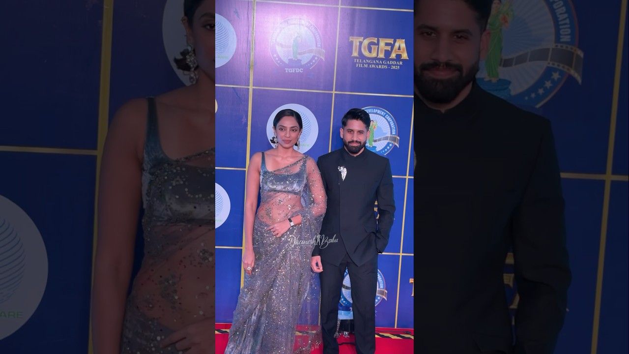 #nagachaitanya With Wife #sobhitadhulipala at TGFA in Hyderabad #ytshorts