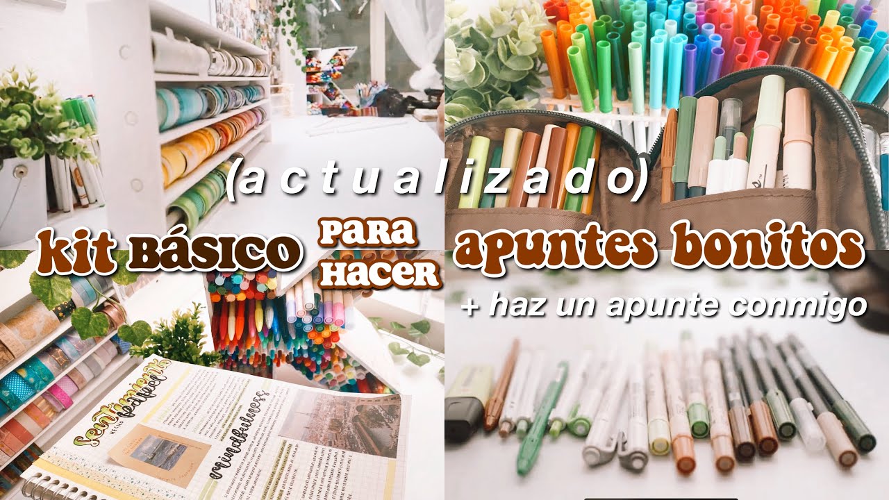 mi KIT para hacer APUNTES BONITOS 🙌🏻 + haz un apunte conmigo ✨