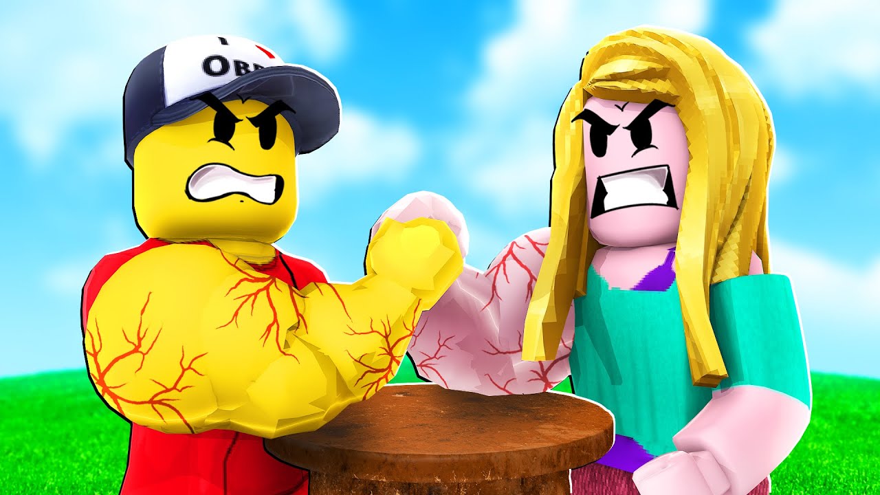 VYZVAL JSEM VŠECHNY NA ZÁPAS V PÁCE !! - Roblox Arm Wrestle Simulator