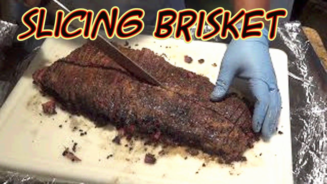 SDSBBQ - Slicing Smoked Brisket for a Catering Job / How to slice brisket for a Catered Event