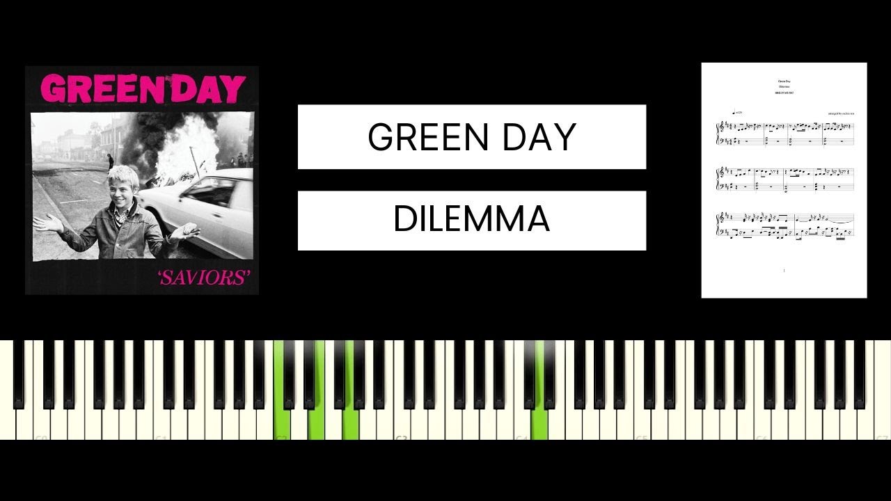 Green Day - Dilemma (BEST PIANO TUTORIAL & COVER)