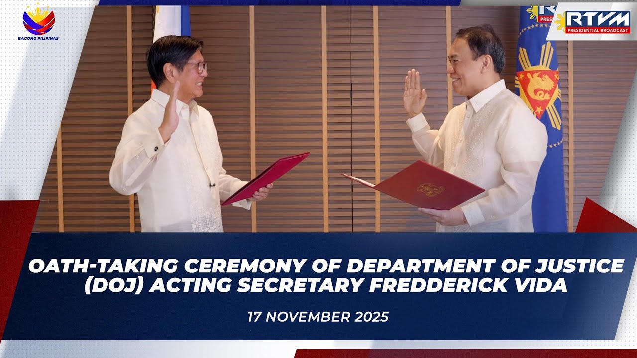Oath-taking Ceremony of Department of Justice (DOJ) Acting Secretary Fredderick Vida