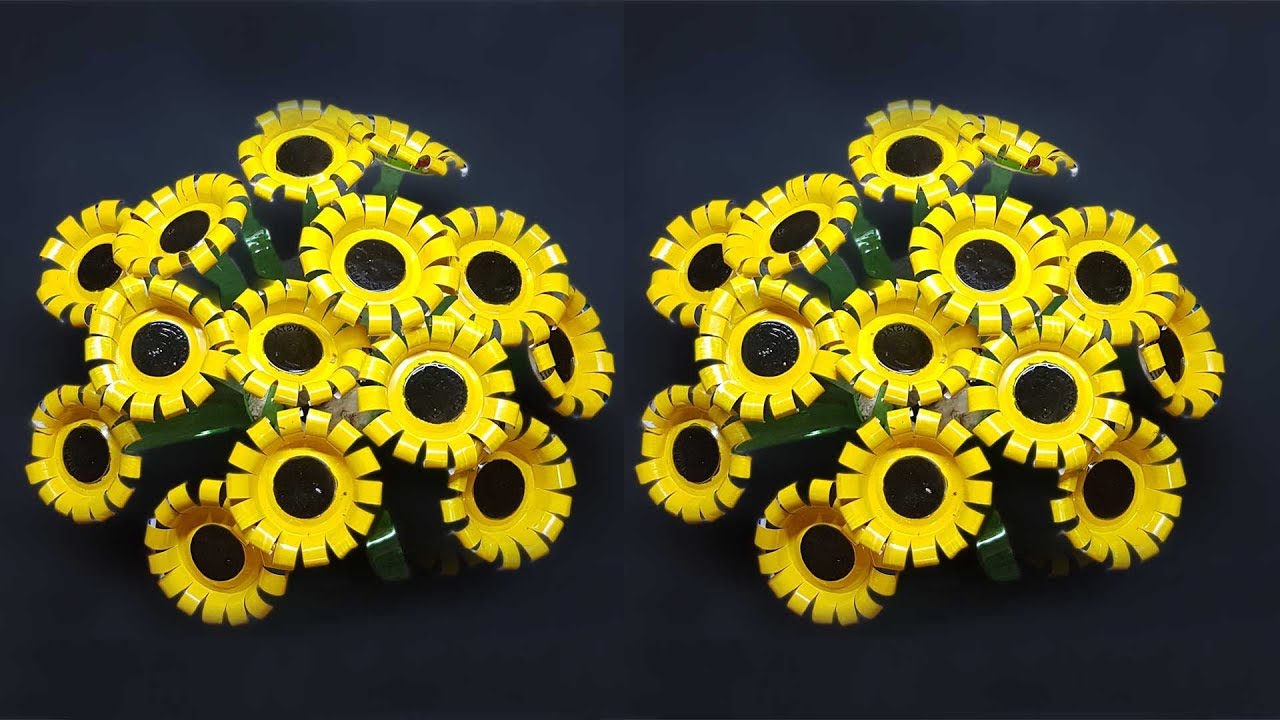 Yoghurt cup flower vase | Waste Plastic Cup and Bottle Craft By - Cute Craft
