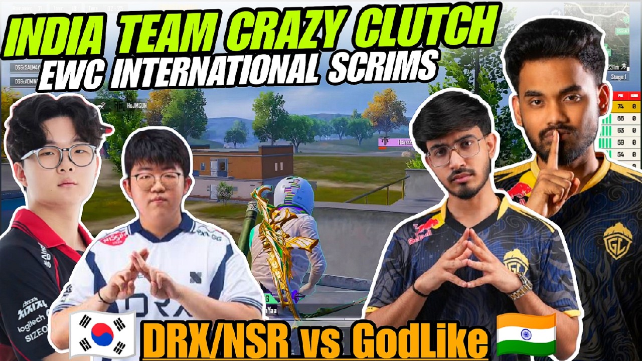 India Team GodLike🇮🇳 vs DRX/NSR🇰🇷 Shocked International Caster 🔥 KONG CREW & DSG EWC Scrims ✅ S8UL