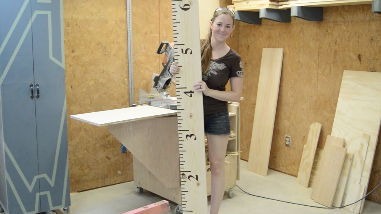 DIY Wood Burned Growth Chart Ruler