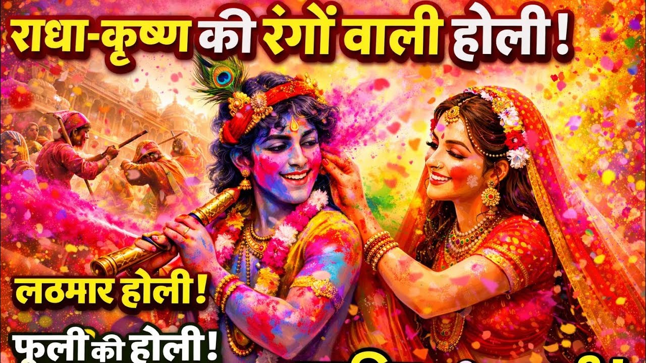 Krishna Ne Radha Ko Rang Kyu Lagaya? Holi Ki Anokhi Kahani! 😱📌