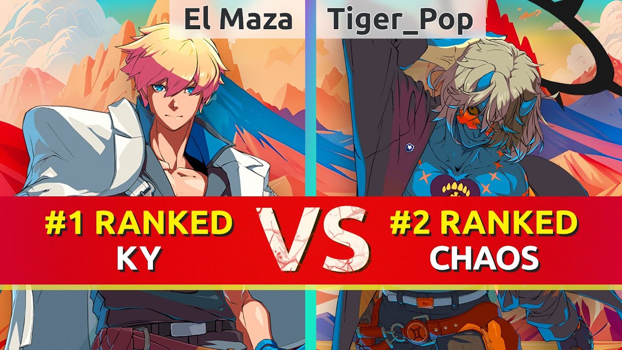 GGST ▰ El Maza | Dany (#1 Ranked Ky) vs Tiger_Pop (#2 Ranked Happy Chaos). High Level Gameplay