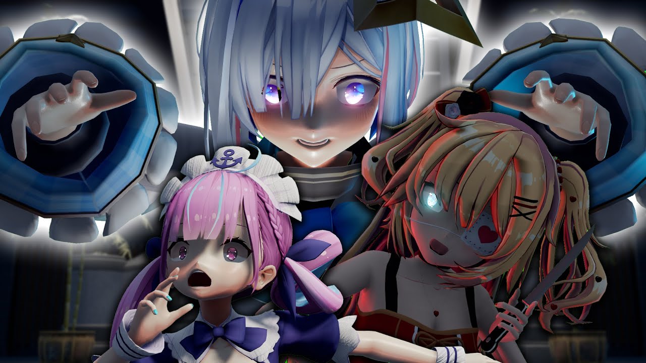 Minato Aqua vs Haachama and Amane Kanata BOSS TAG TEAM ACTION SEQUENCE (LEGEND)