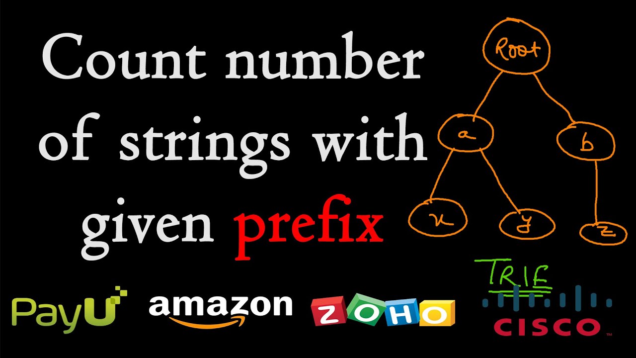 Count number of strings with given prefix