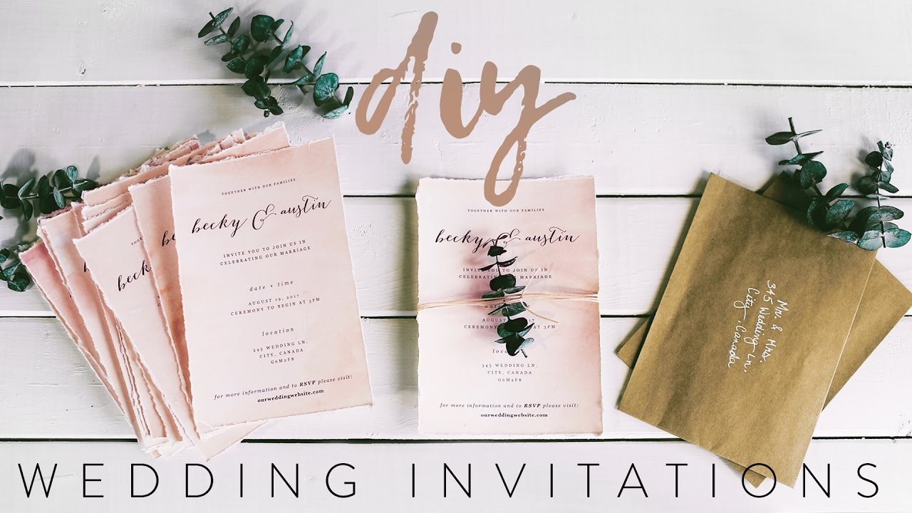 DIY MY WEDDING INVITATIONS WITH ME!