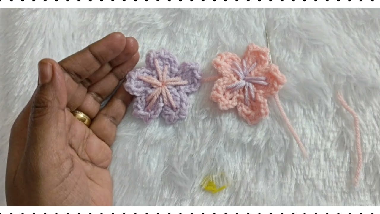 Quick & Easy Sakura Crochet Flower 🌸 Perfect for Hair Clips & Decor 🌸 @arobloomstudio