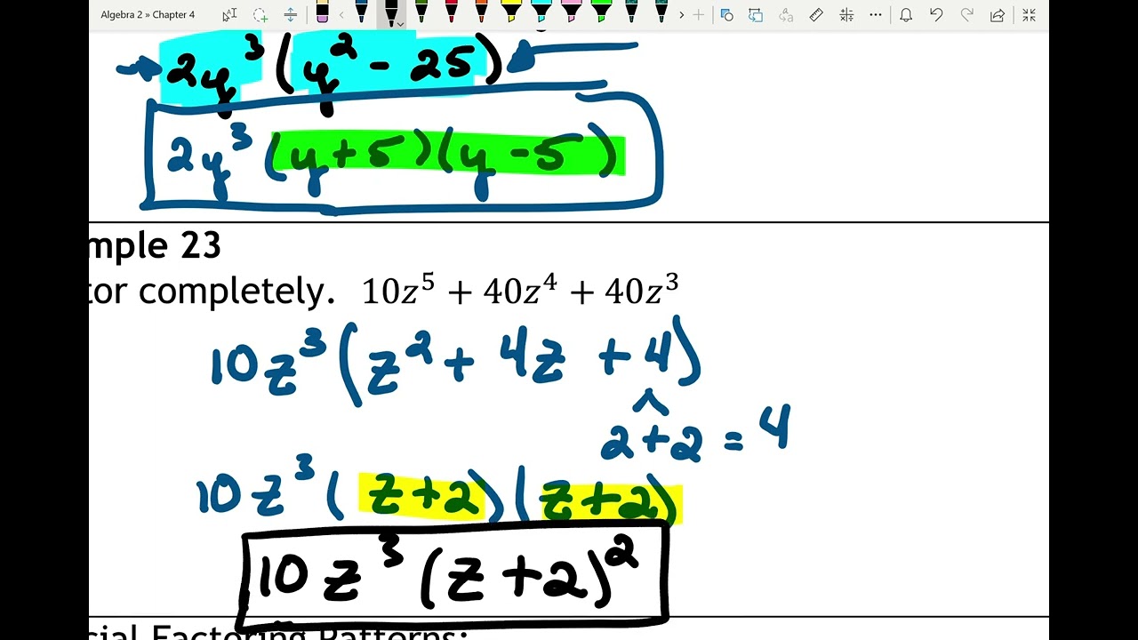 4.4 Factoring Polynomials