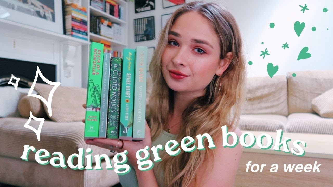 i read only green books for a week 🍀 weekly reading vlog: 13